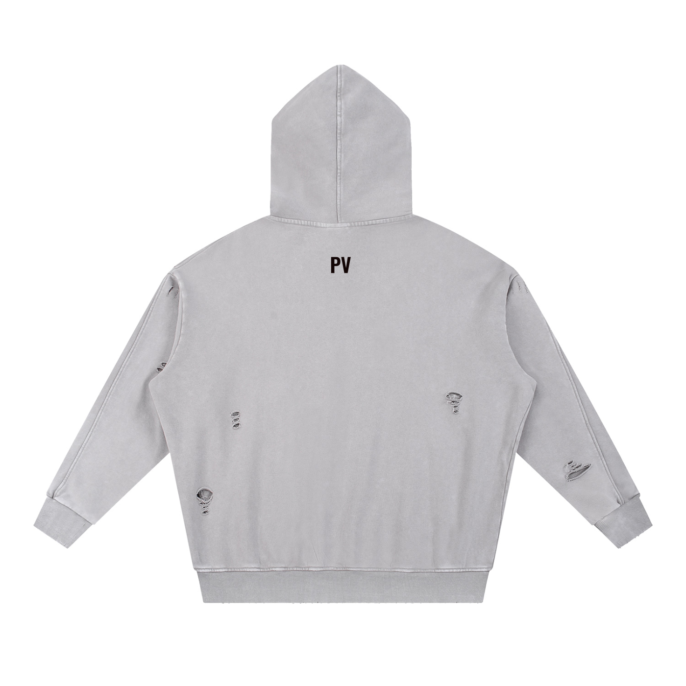 PREEVISION Snow Washed Distressed Panel Pocket Hoodie (3 Other Colors)