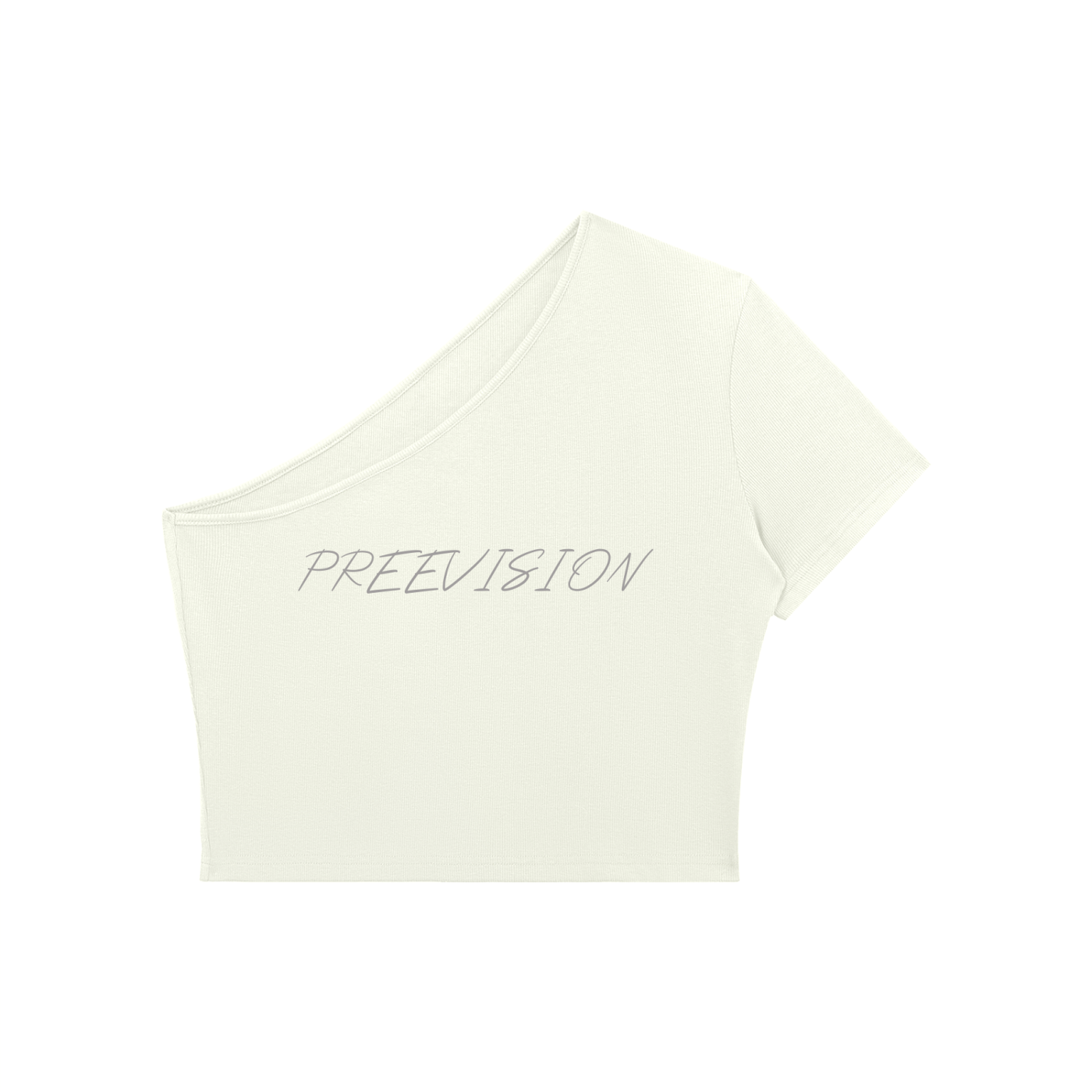 PREEVISION Women's One-Shoulder Crop T-Shirt (5 Other Colors)