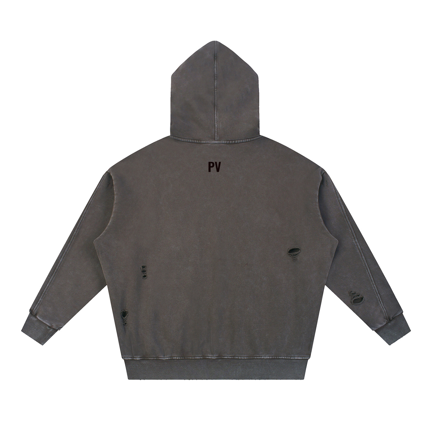 PREEVISION Snow Washed Distressed Panel Pocket Hoodie (3 Other Colors)