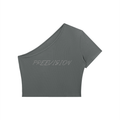 PREEVISION Women's One-Shoulder Crop T-Shirt (5 Other Colors)