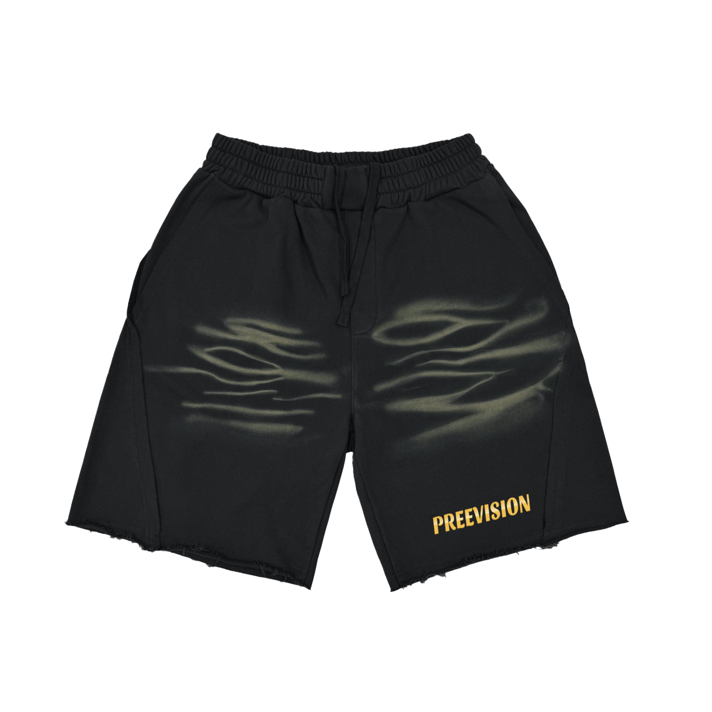 PREEVISION Heavyweight  Vintage Washed  Tiger Stripes Short Pants - 360 GSM (3 Other Colors)