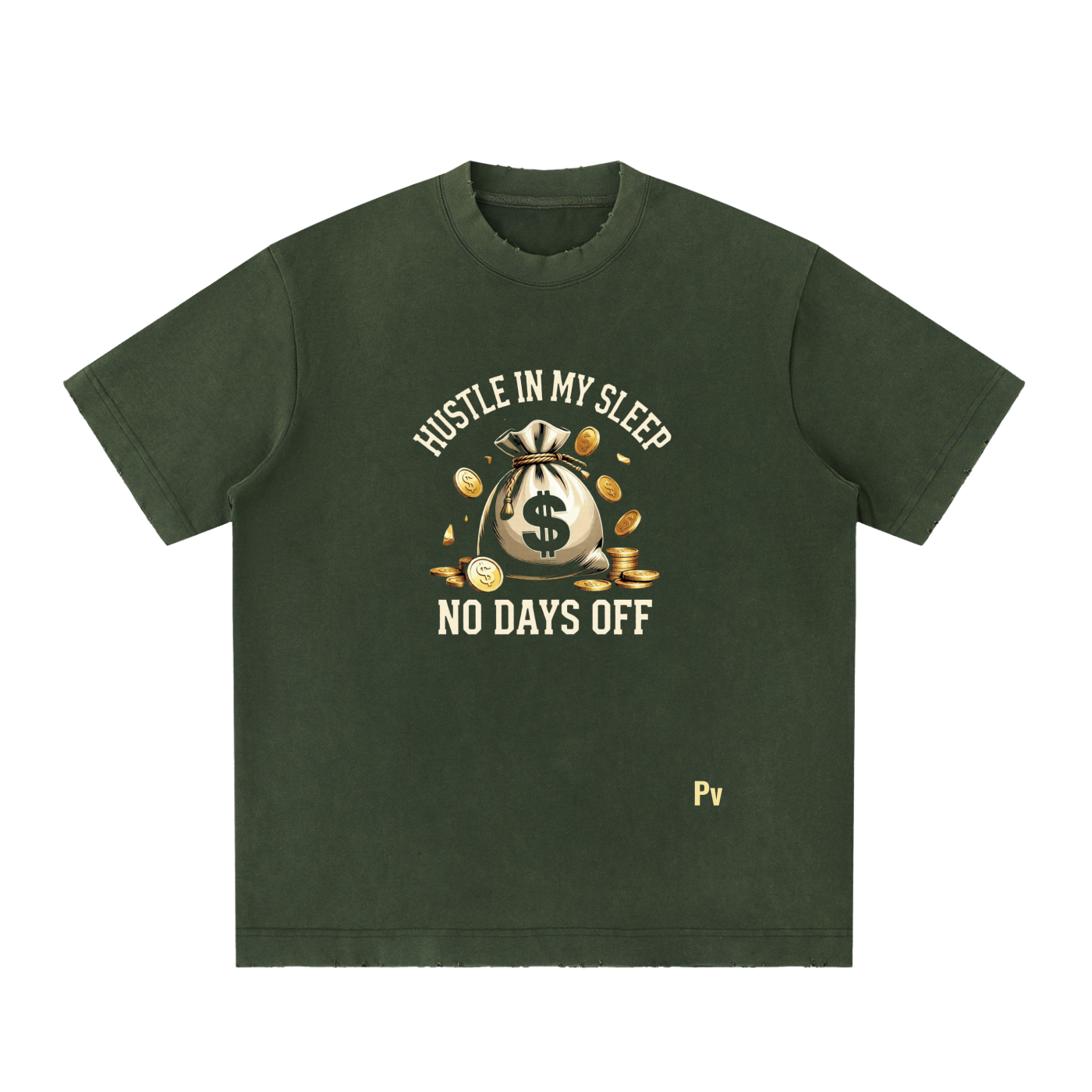 PREEVISION Heavyweight Vintage Washed Frayed T-Shirt (12 Other Colors)