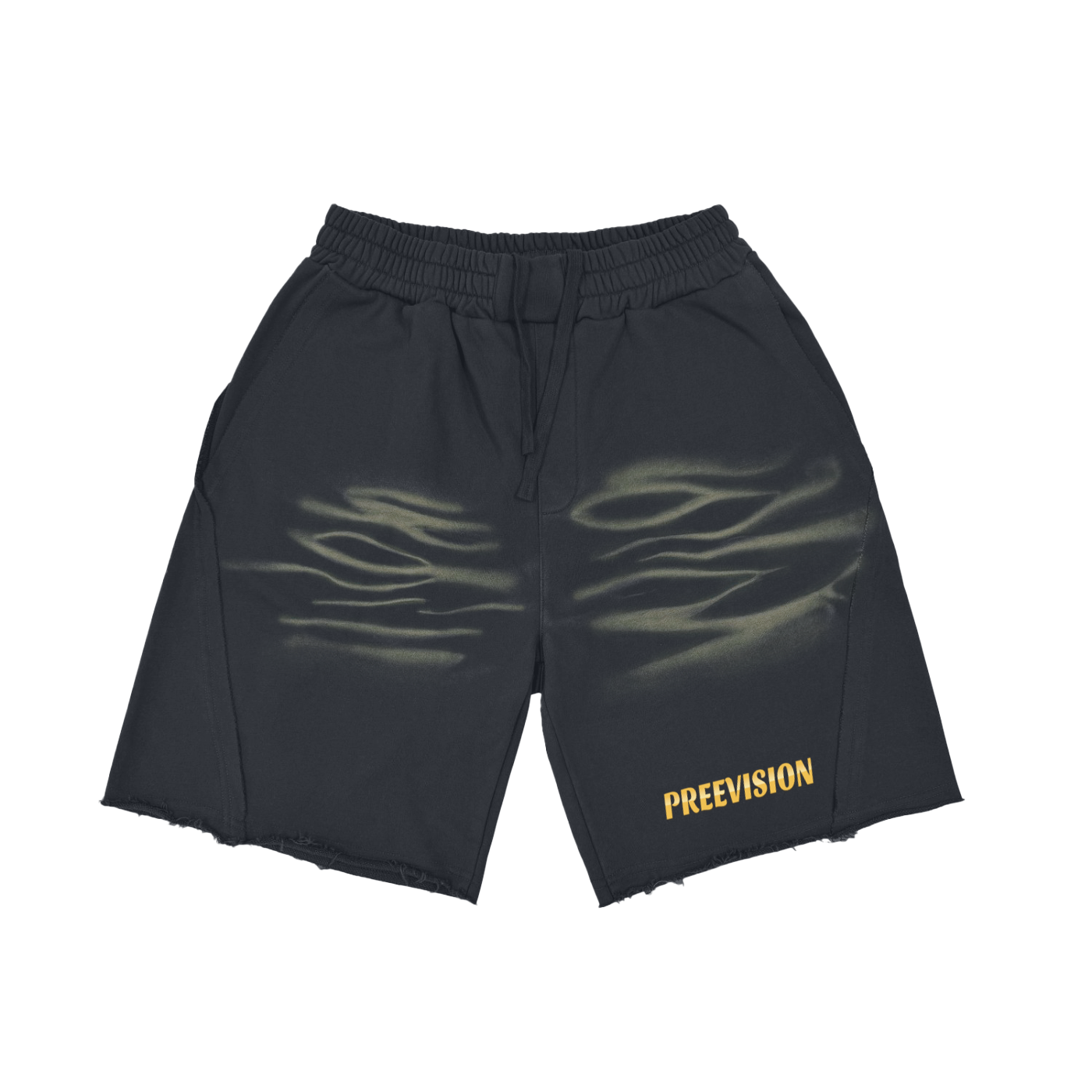 PREEVISION Heavyweight  Vintage Washed  Tiger Stripes Short Pants - 360 GSM (3 Other Colors)