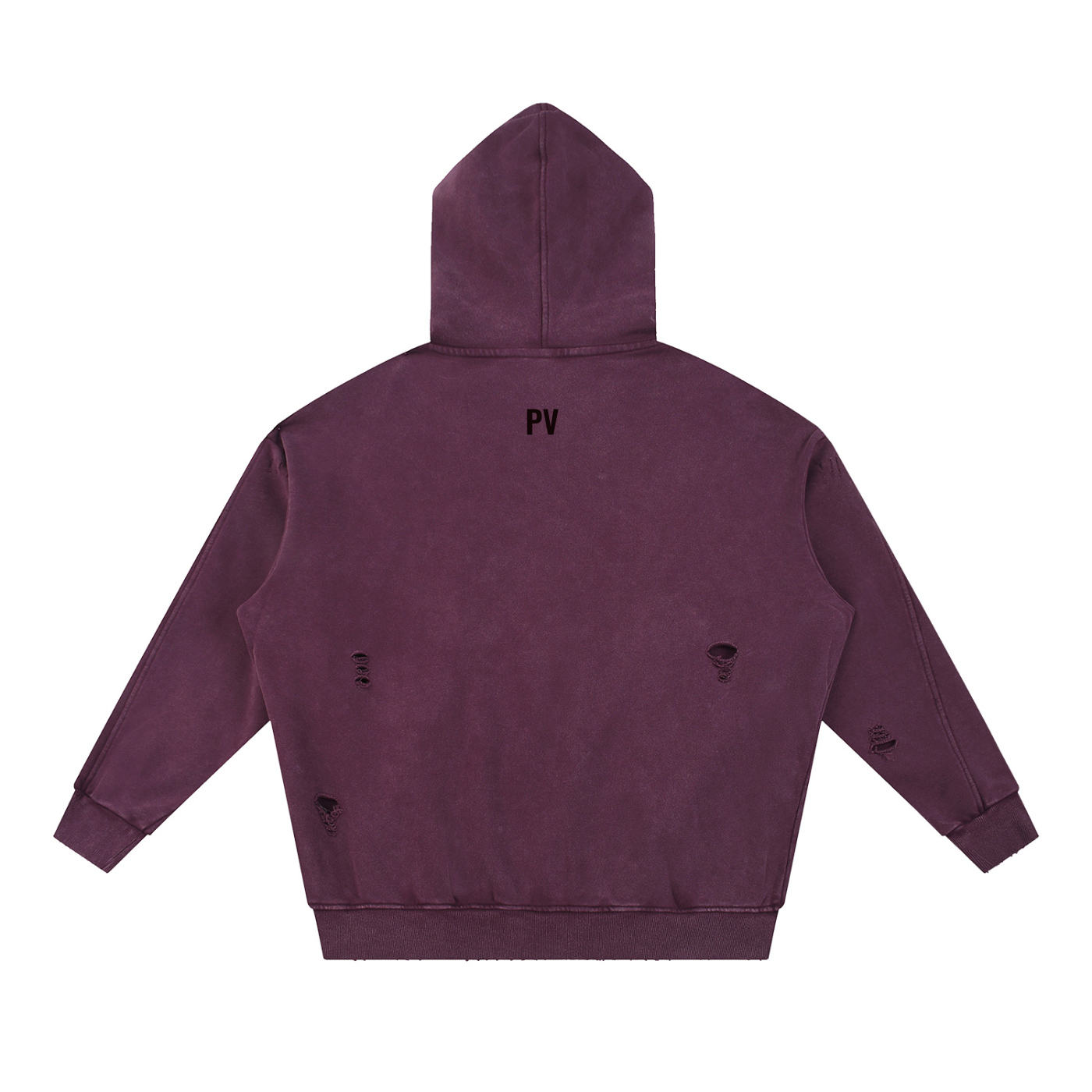 PREEVISION Snow Washed Distressed Panel Pocket Hoodie (3 Other Colors)