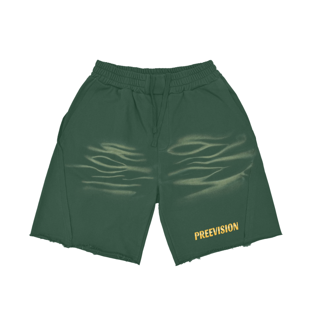 PREEVISION Heavyweight  Vintage Washed  Tiger Stripes Short Pants - 360 GSM (3 Other Colors)